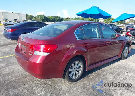 2010 Subaru Legacy 2.5I Premium из США, поврежденный, VIN 4S3BMBC63A3220192